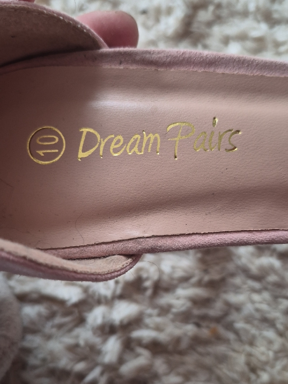 Dream Pairs Pink Suede Peep Toe Ankle Bow High Heels - Picture 5 of 5